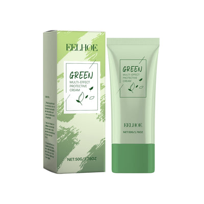 Green Tea Protective Cream Outdoor Protective Refreshing Smooth Delicate Facial Acne Skin Daily Care Cream - Korvel