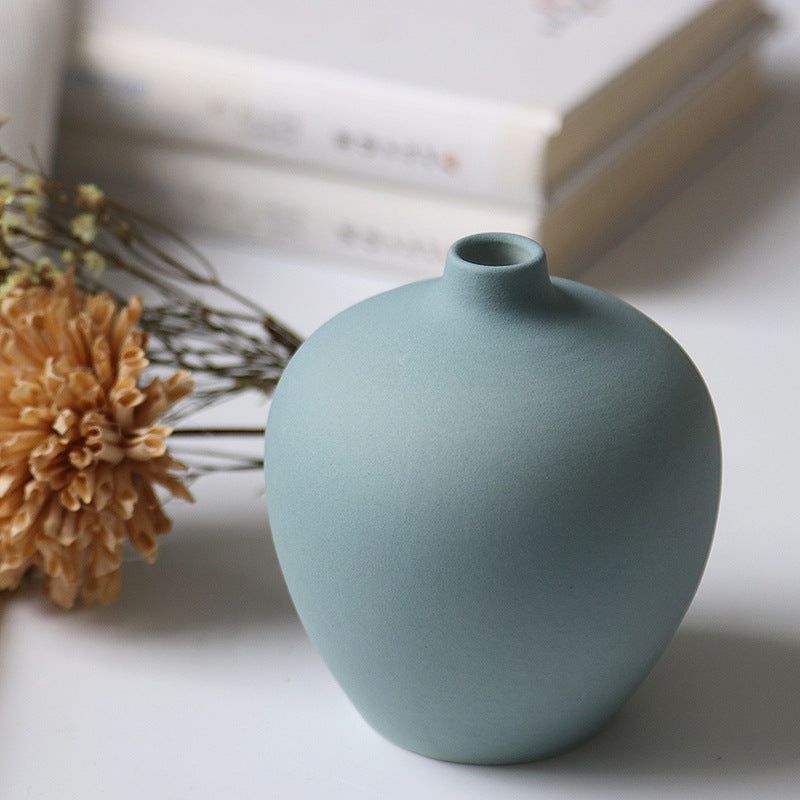 Conjunto de Jarrones de Cerámica Elegante de Tres Piezas para Decoración Moderna