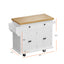 Elegant Kitchen Island Cart with Storage and Locking Wheels