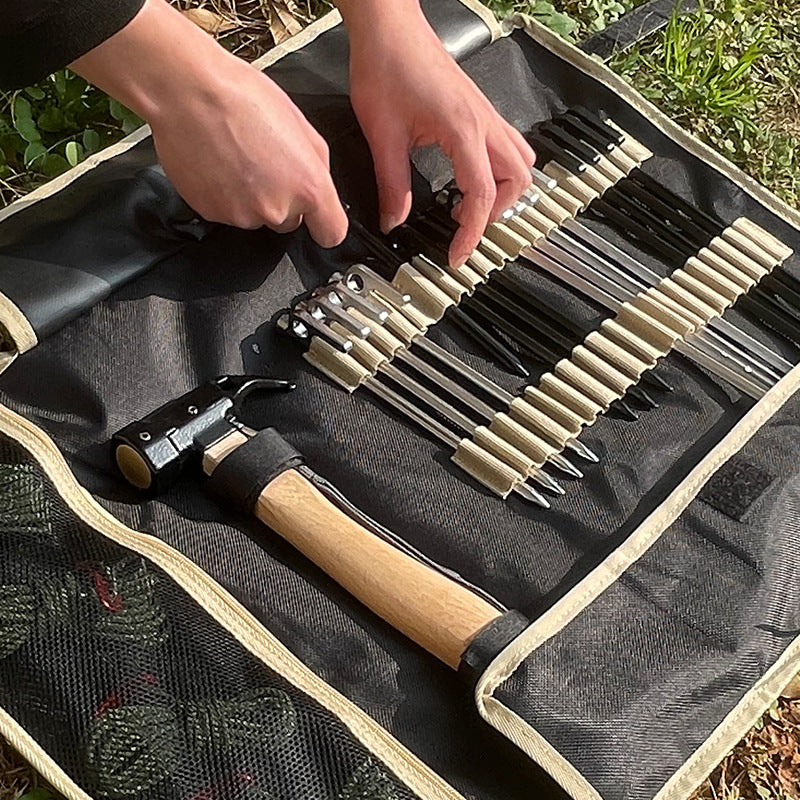 Outdoor Camping Nail Bag Simple Tool Bag Camp Nail Bag Storage Bag Tent Nail Hammer Portable Storage Bag Large - Korvel