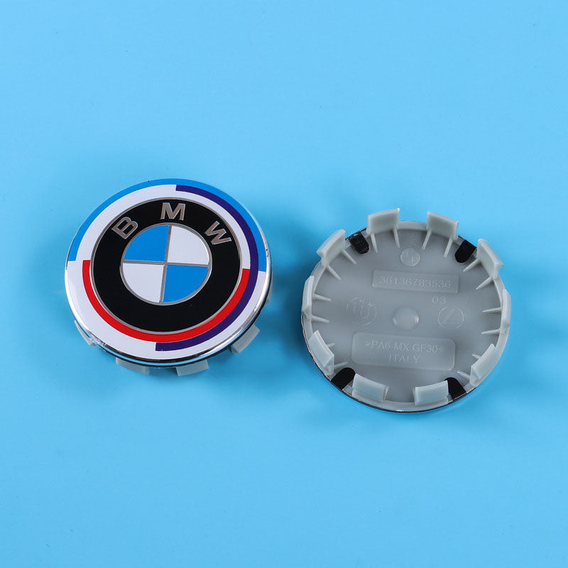 Suitable for BMW front and rear standard wheel hub covers 56/68mm 3 Series 5 Series X1X5X6M logo co branded center cover logo - Korvel
