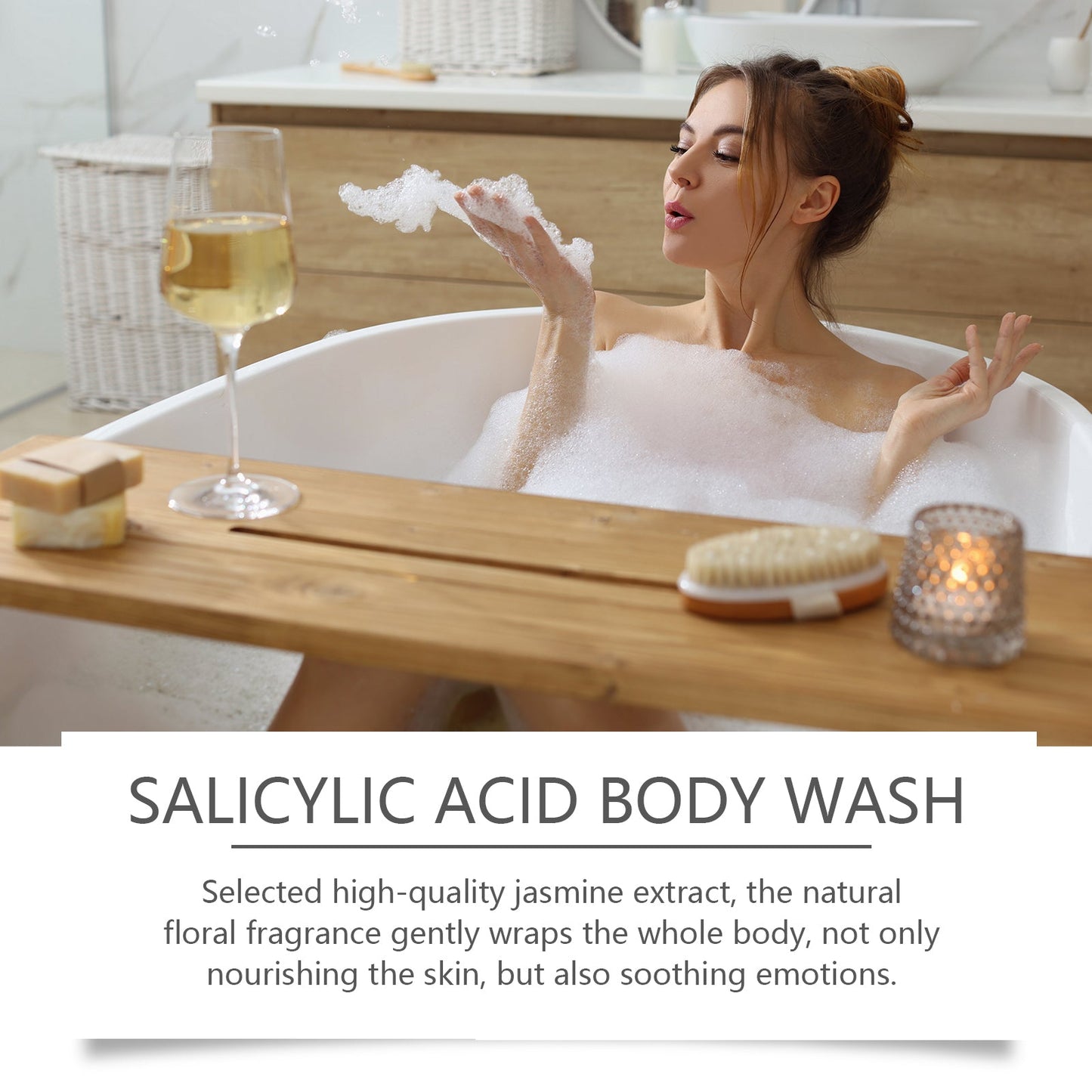 Salicylic Acid Body Wash Daily Gentle Cleaning, Exfoliating, Oil Control Refreshing, Clean, Comfortable And Lubricating - Korvel