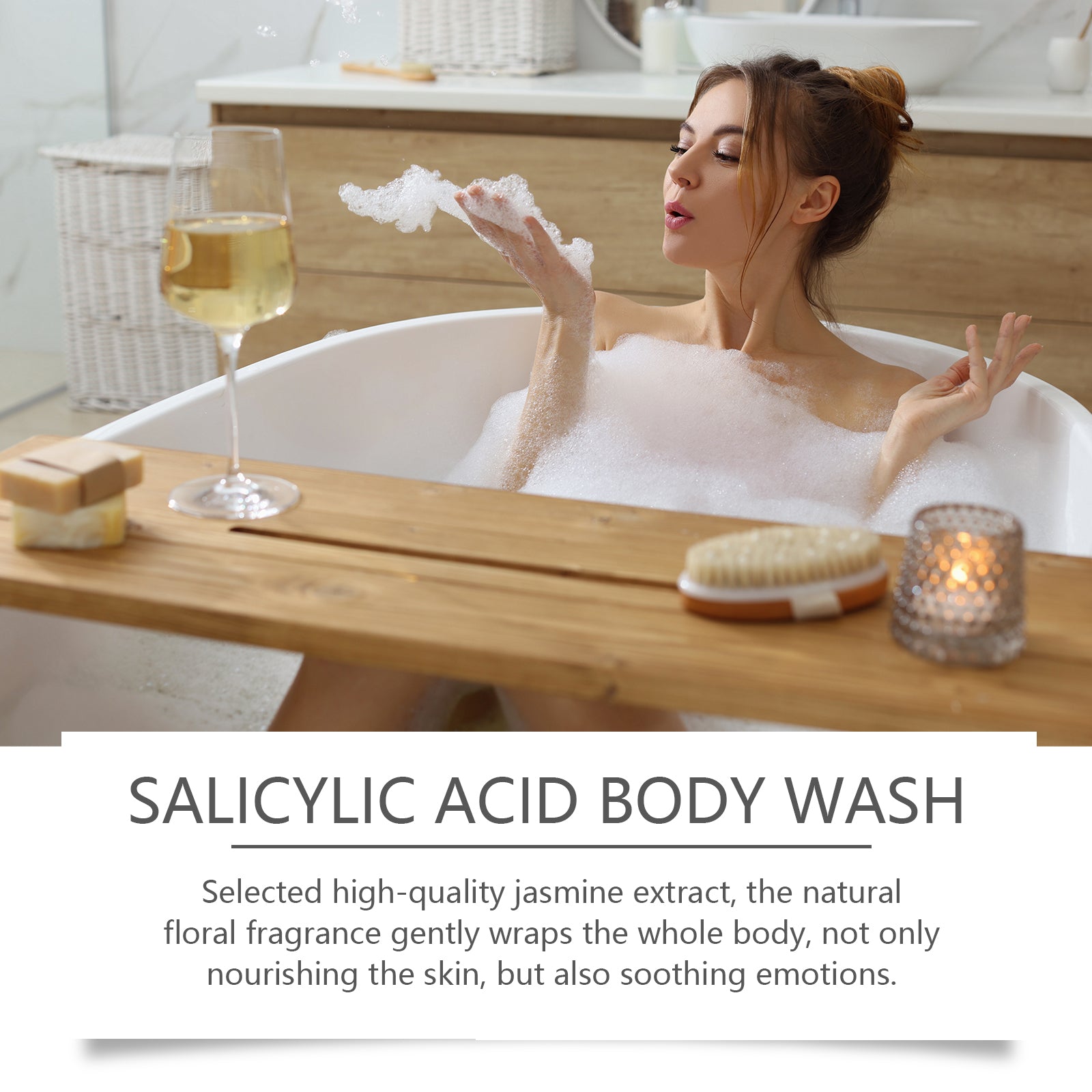 Salicylic Acid Body Wash Daily Gentle Cleaning, Exfoliating, Oil Control Refreshing, Clean, Comfortable And Lubricating - Korvel