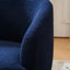 Teddy Fabric Swivel Accent Armchair - Dark Blue