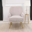 Modern Mid Century Chair velvet Sherpa Armchair for Living Room Bedroom Office Easy Assemble(BEIGE) - Korvel