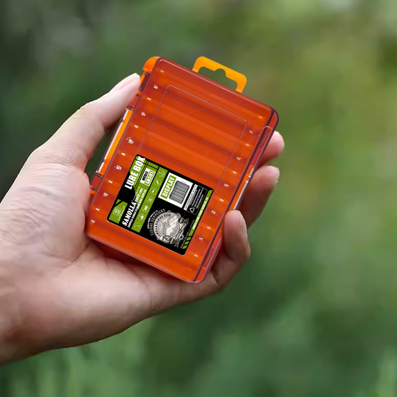 14-Compartment Fishing Tackle Box for Accessories, Lures & Hooks, Double-Sided Organizer. - Korvel