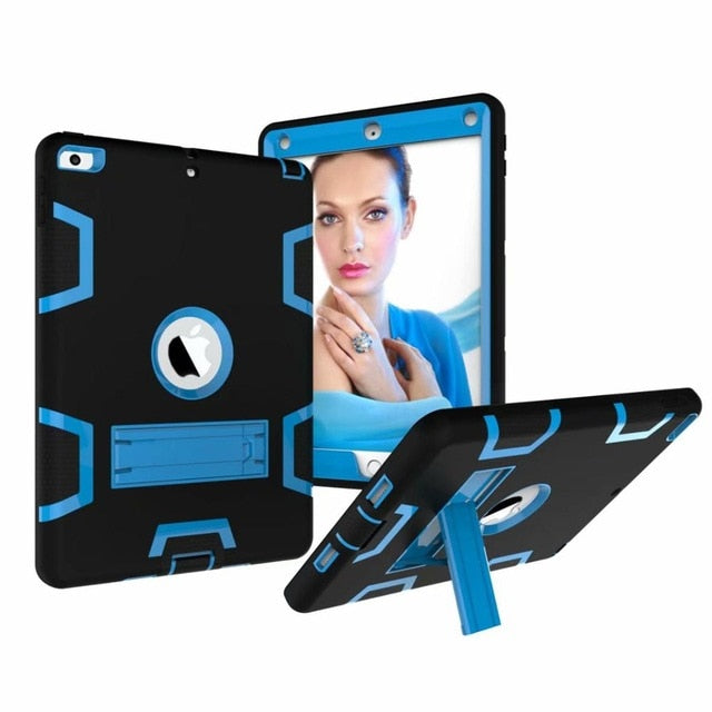 Armor Case For iPad2 iPad3 iPad4 Kids Safe Heavy Duty Silicone Hard Cover For Ipad 4 3 2 iPad 3 2 Tablet Case - Korvel