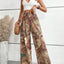 Printed Wide Leg Pants - Korvel