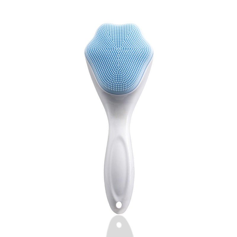 Cat Claw Face Wash Brush Silicone Long Handle Cat Claw Brush Soft Silicone Pore Cleaning Brush Facial Cleanser - Korvel