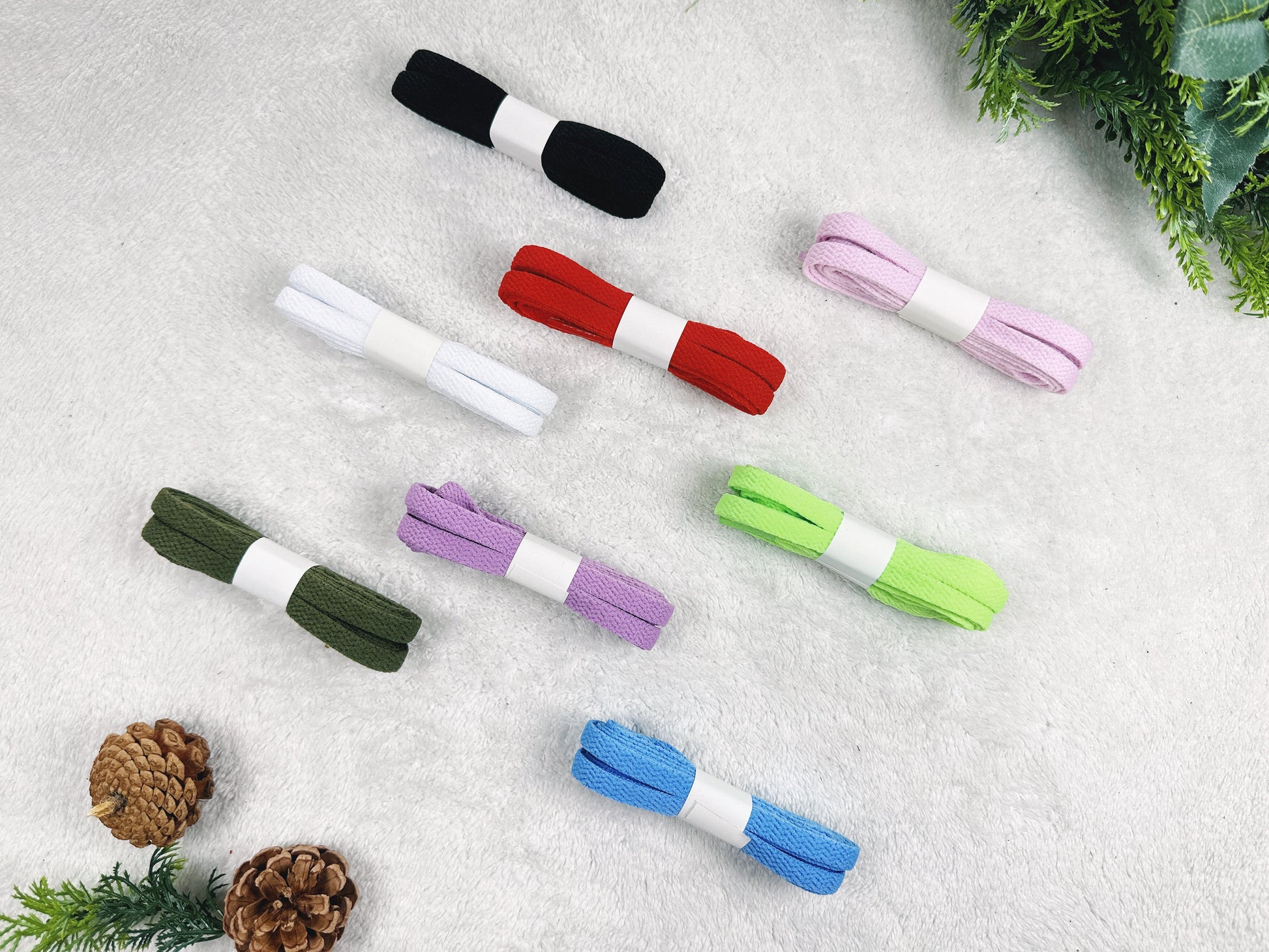 Unique design style shoelaces, flat 8 pairs of 8 color shoelaces - Korvel