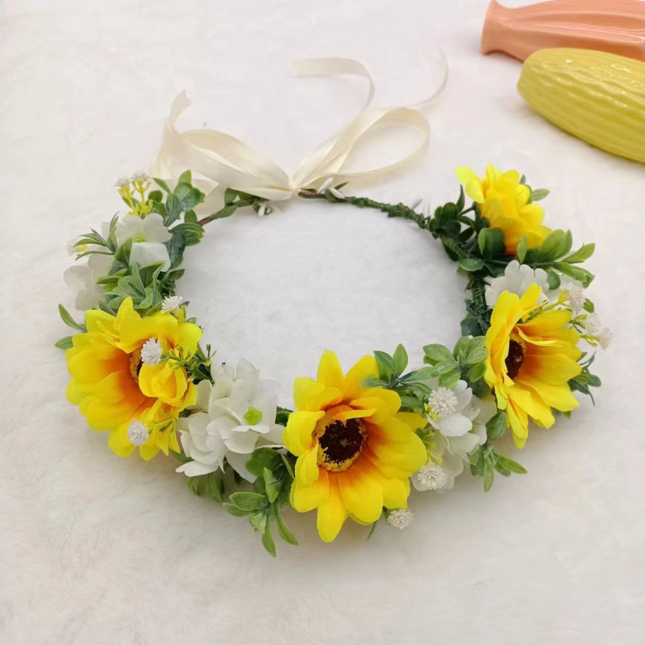 Diadema de Corona de Sol Hawaiana para Ocasiones Elegantes