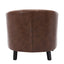 PU Leather Tufted Barrel ChairTub Chair for Living Room Bedroom Club Chairs - Korvel