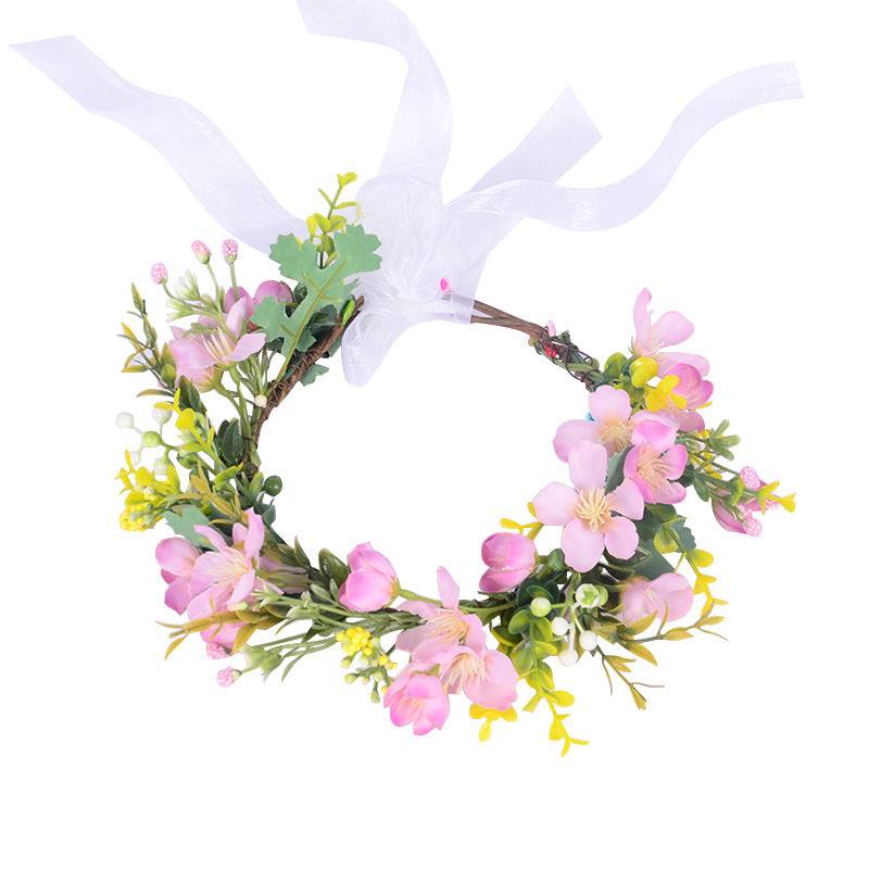 Couronne de Fleurs Élégante pour Mariage et Photographie