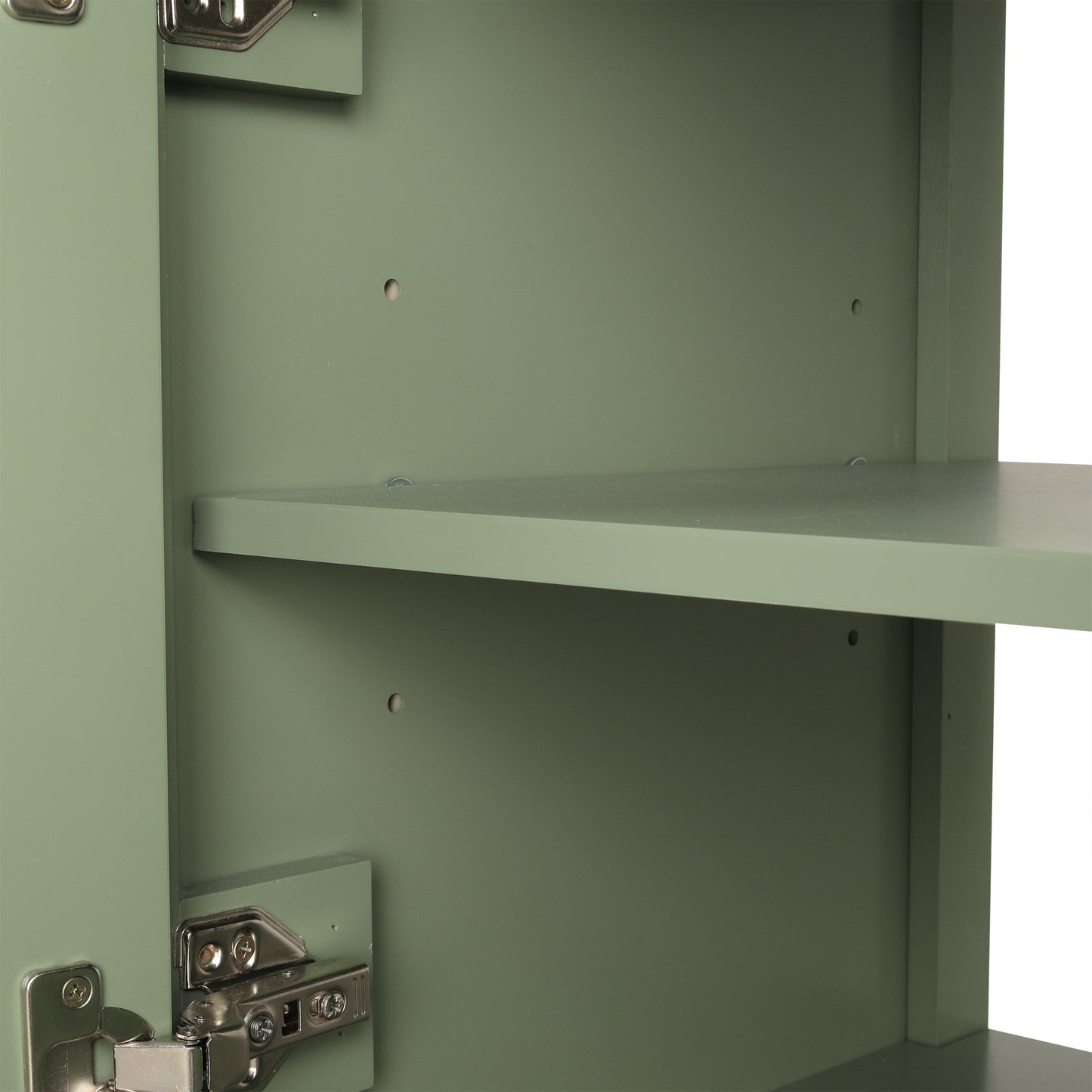 Meuble de salle de bain vert de 36" avec évier et rangement
