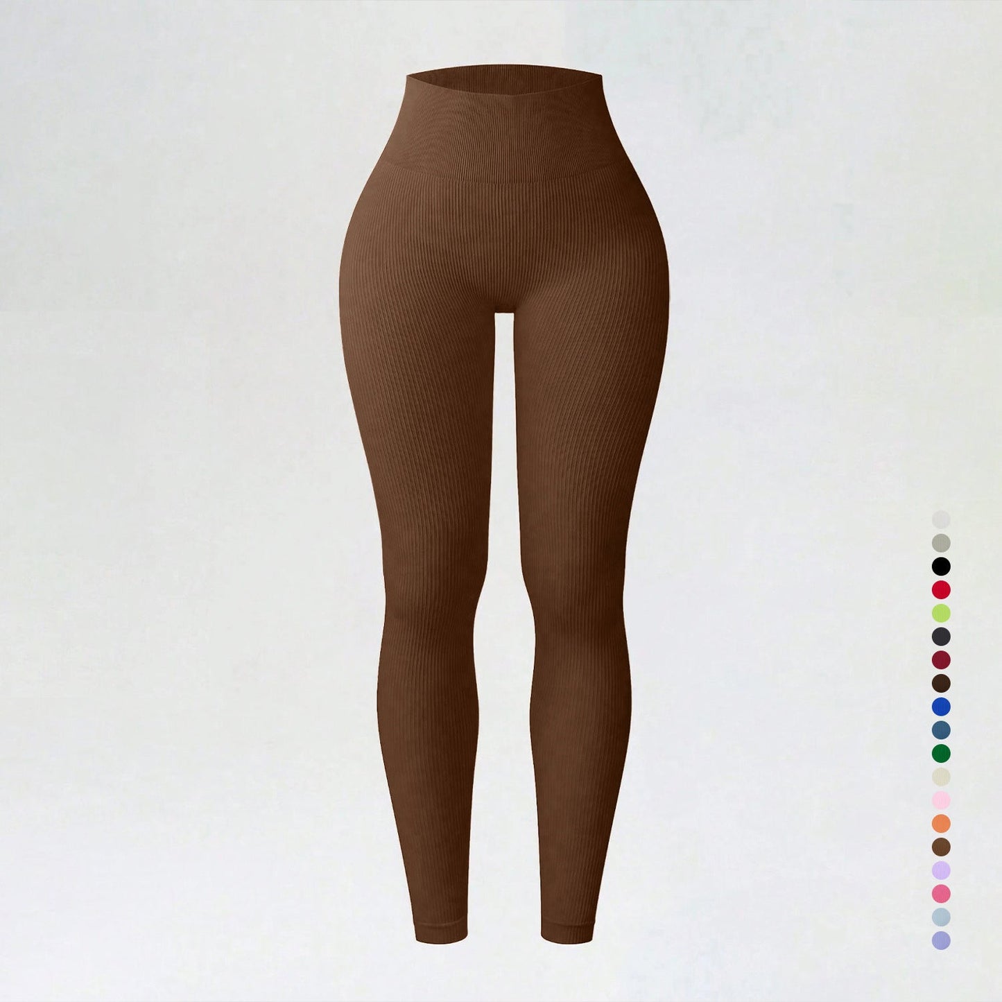 Threaded autumn and winter yoga pants seamless fitness pants high waisted sports yoga clothes leggings - Korvel