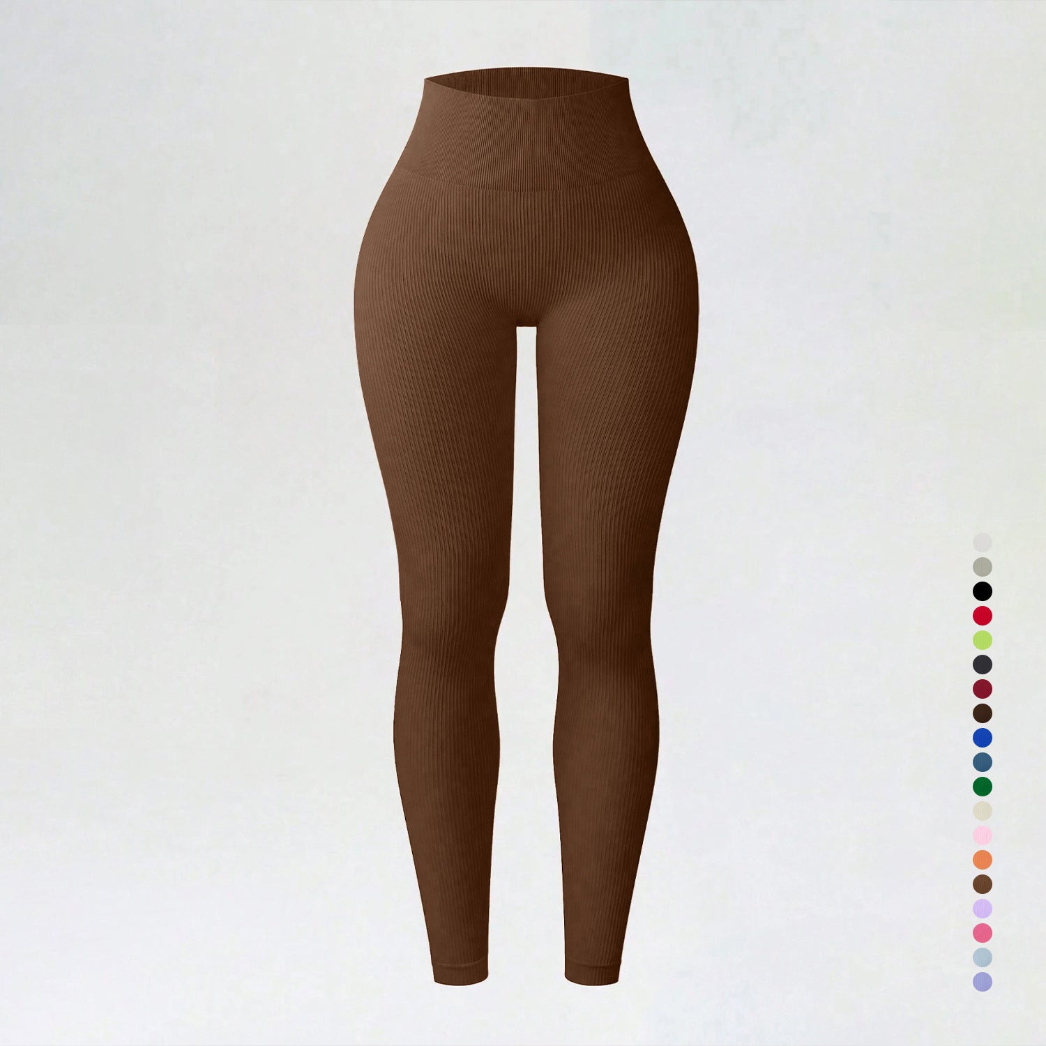 Threaded autumn and winter yoga pants seamless fitness pants high waisted sports yoga clothes leggings - Korvel