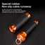 Aluminum alloy traction rod – anti-slip rubber, hook line for pulling/knotting, fishing tool with hand & line protection. - Korvel