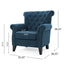 Silla Tapizada Springfield - Azul Marino