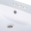 24" Bathroom Vanity Top Only White Basin 3-Faucet Holes  4" Faucet Available Ceramic - Korvel