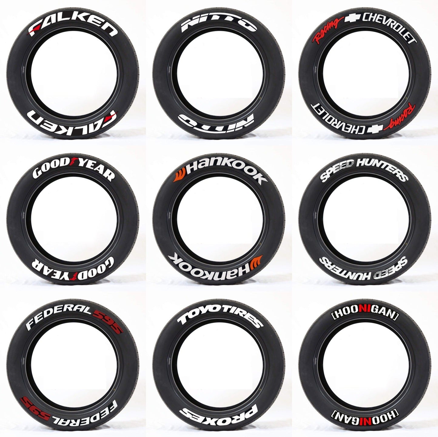 New Connected Car Tire Stickers, Tire Letter Stickers, English Letter 3D Stereoscopic Stickers - Korvel
