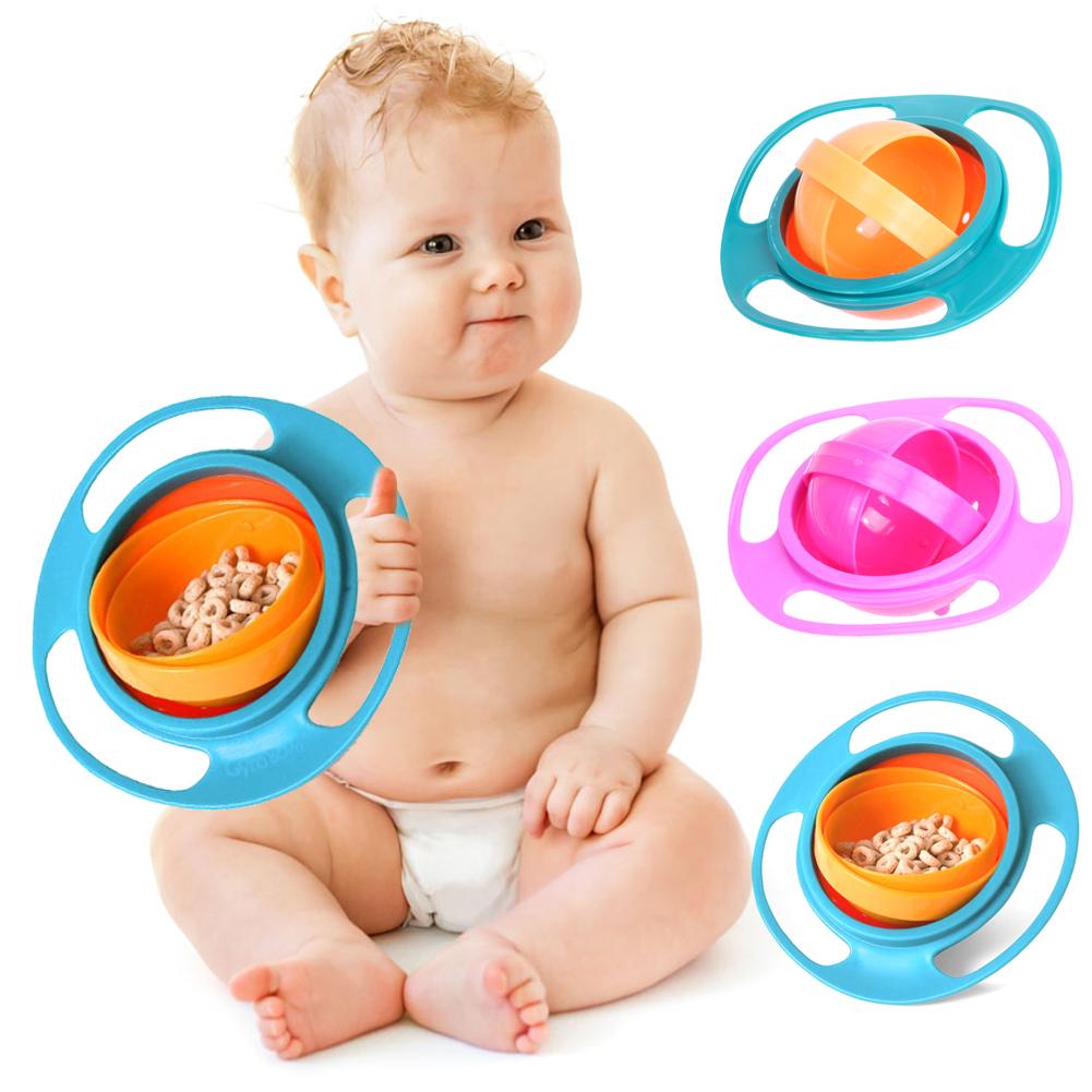Baby Feeding Dish Cute Baby Gyro Bowl Universal 360 Rotate Spill-Proof Bowl Baby Food Feeding Boxes - Korvel