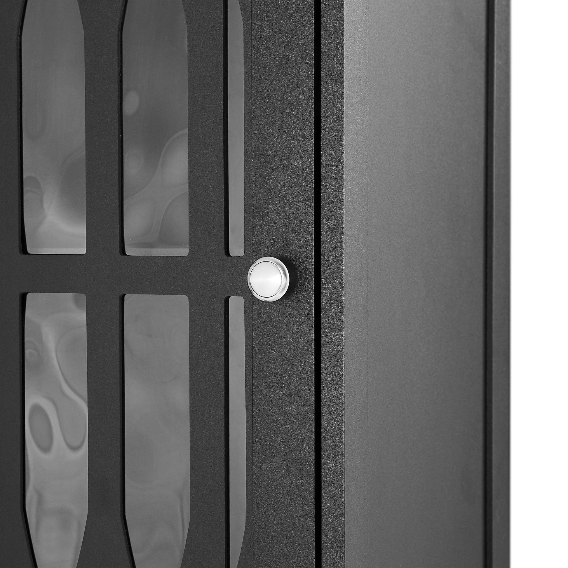 Tall Bathroom Cabinet, Freestanding Storage Cabinet with Drawer and Doors, MDF Board, Acrylic Door, Adjustable Shelf, Black - Korvel