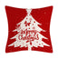 Red Snowflake Deer Pillow Cover Christmas Tree Cushion Cover Home Decoration Pillow Cover Combination - Korvel