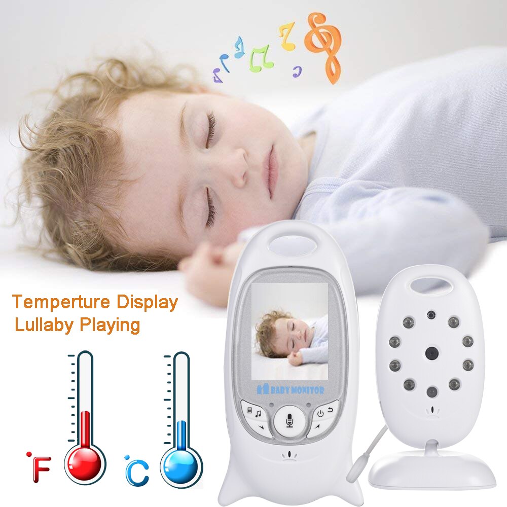 VB601 Baby Monitor 2 inch BeBe Baba Electronic Babysitter Radio Video Nanny Camera Night Vision Temperature Monitoring 8 Lullaby - Korvel