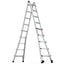 Aluminum Multi-Position Ladder with Wheels - 22 FT, 300 lbs Capacity