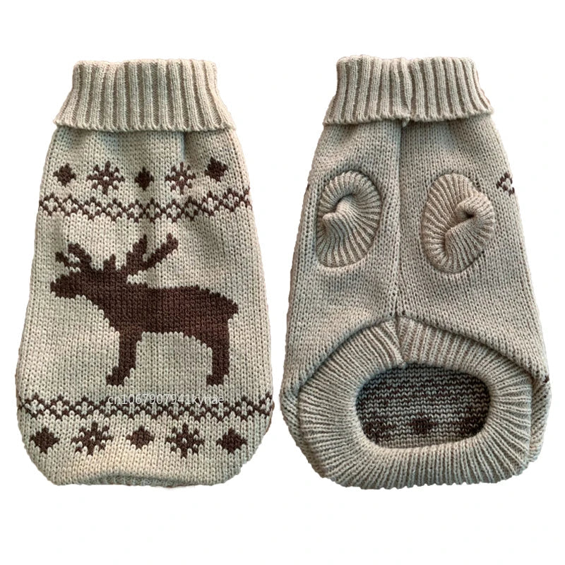 Warm Pet Dog Sweater Winter Dog Clothes for Small Medium Dogs Knitted Puppy Cat Coat Chihuahua French Bulldogs Yorkie Customes - Korvel