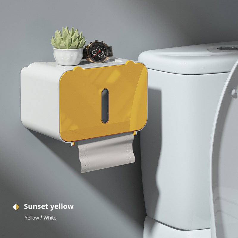 Toilet Tissue Box In The Living Room, Toilet, Induction Automatic Paper Output, No Punching, Waterproof Wall Hanging Paper Box - Korvel