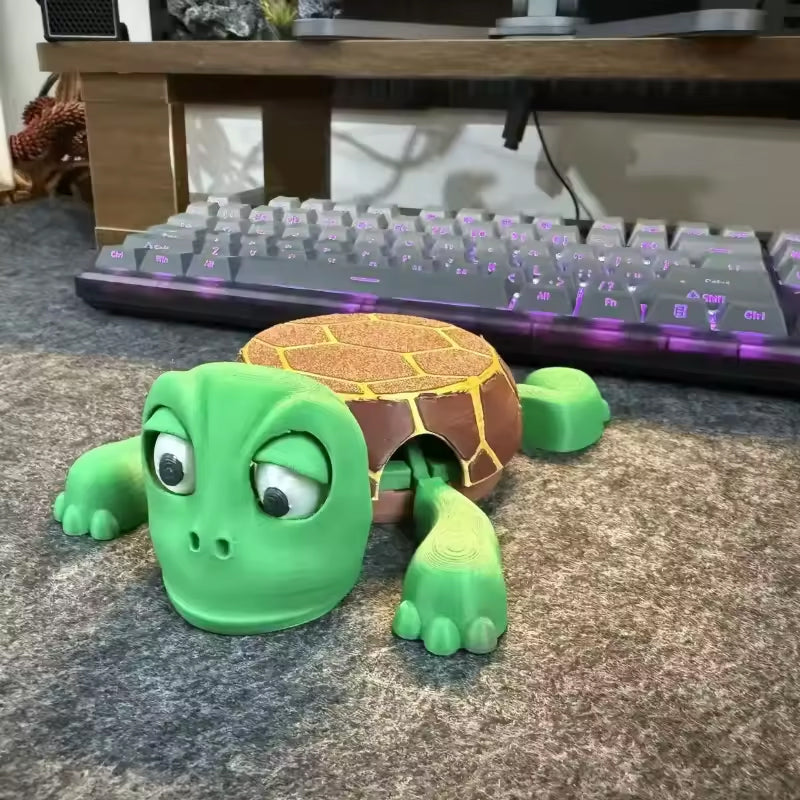 3D - printed Panicked Turtle Coaster: Insulated, for stress relief, doubles as mug base decor - Korvel