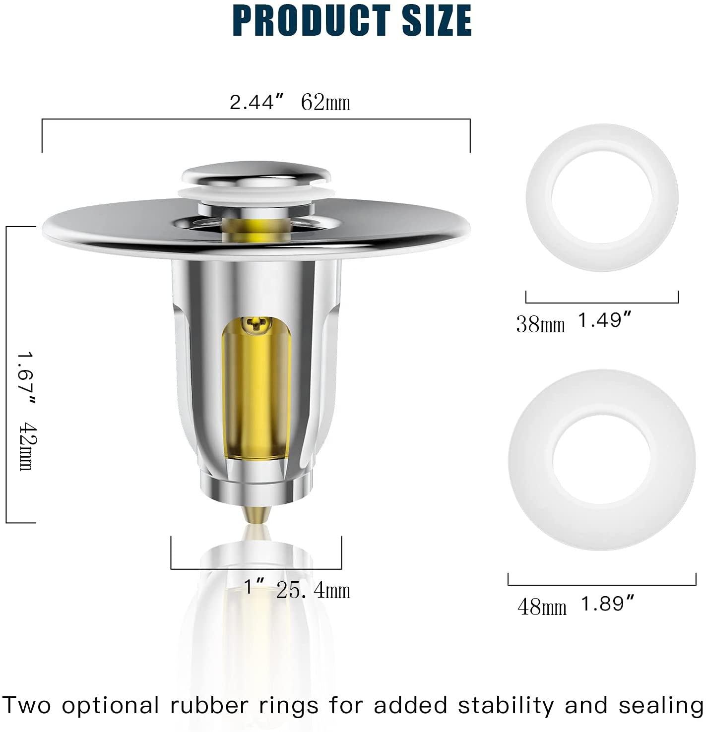 Premium Brass Bathtub Sink Plug and Drain Strainer