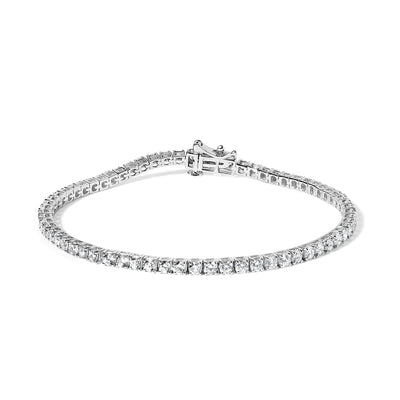 Pulsera de Tenis de Diamantes Crecidos en Laboratorio de Oro Blanco de 14K - 4.0 Cttw