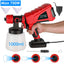Pulverizador de pintura eléctrico HVLP de 750W con 3 patrones de pulverización