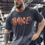 T-shirt à col rond graphique pour hommes grandes tailles