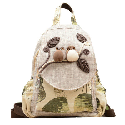 Sac à dos de voyage en toile rétro de style ethnique