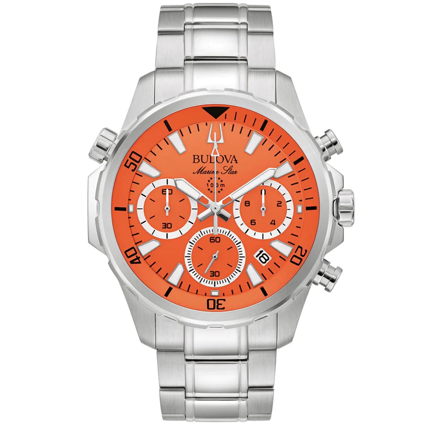 Montre classique pour homme Bulova avec cadran orange