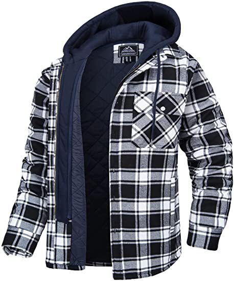 Men's Plaid Hooded Coat - Stylish Winter Outerwear