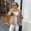 Chic Solid-Color Long-Sleeve Blazer