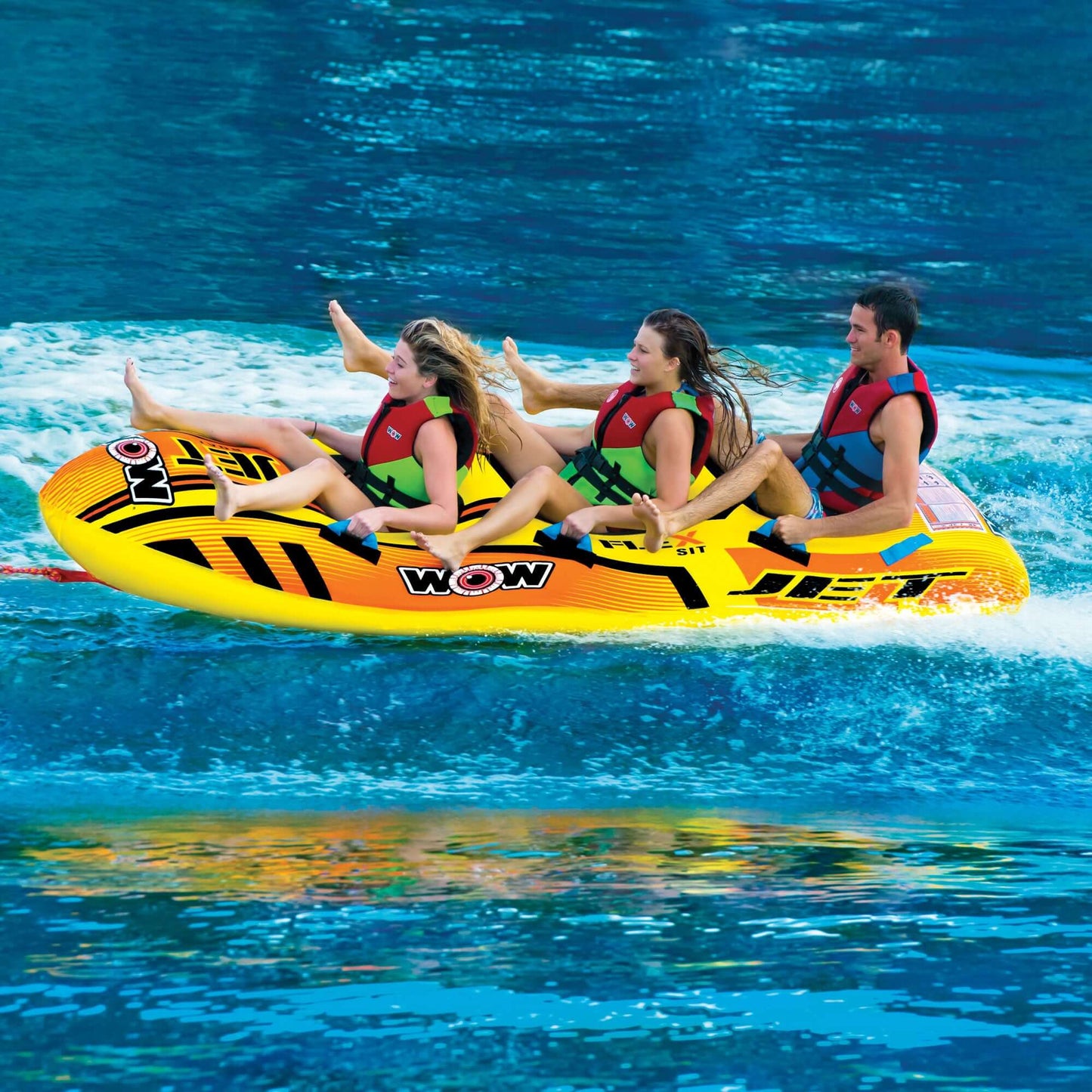 WOW Sports Jet Boat Tubo de Agua Remolcable para 3 Personas