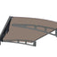 DA4734W Series Door Window Awning Made of 0.137 Inch Thick Crystal Polycarbonate Sheet in size of 47" Wide x 34" Brown Roof - Korvel