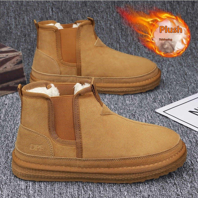 Botas de Nieve de Forro de Invierno para Hombre - Calzado Casual de Tobillo