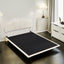 Queen Size Upholstery LED Floating Bed with PU Leather Headboard and Support Legs,Beige - Korvel