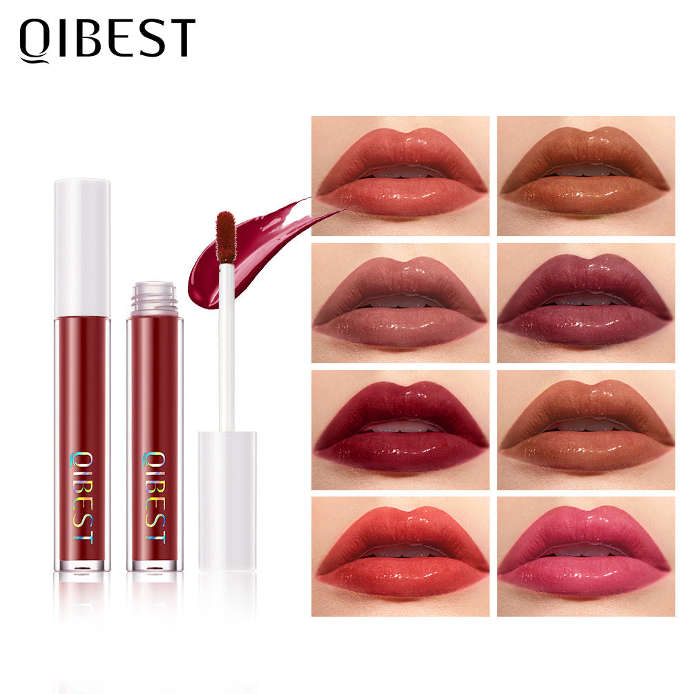 QIBEST Glossy Lip Gloss de Agua Espejo - Fórmula Premium para Aumento de Labios