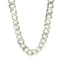 Rhodium Plated Sterling Silver Curb Chain Necklace