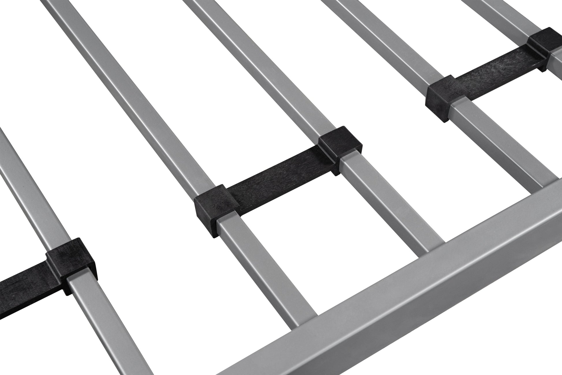 Metal bunk bed/sturdy/noise reduction/2 side ladders/safety guardrails/CPC certification/no spring box required (Silver) - Korvel