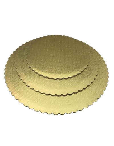 10" Gold Scallop Cake Board