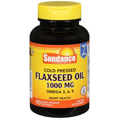 Gélules d'huile de lin Sundance Vitamins, 1000 mg, 90 gélules
