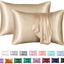 Simulation silk solid color polyester pillowcase envelope pillow pillow cases pillow pair multi-color - Korvel